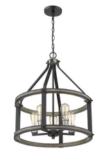 Kirkland 5 Light Chandelier Ashen Barnboard