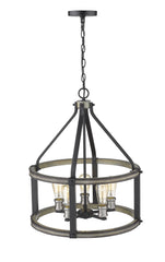 Kirkland 5 Light Chandelier Ashen Barnboard