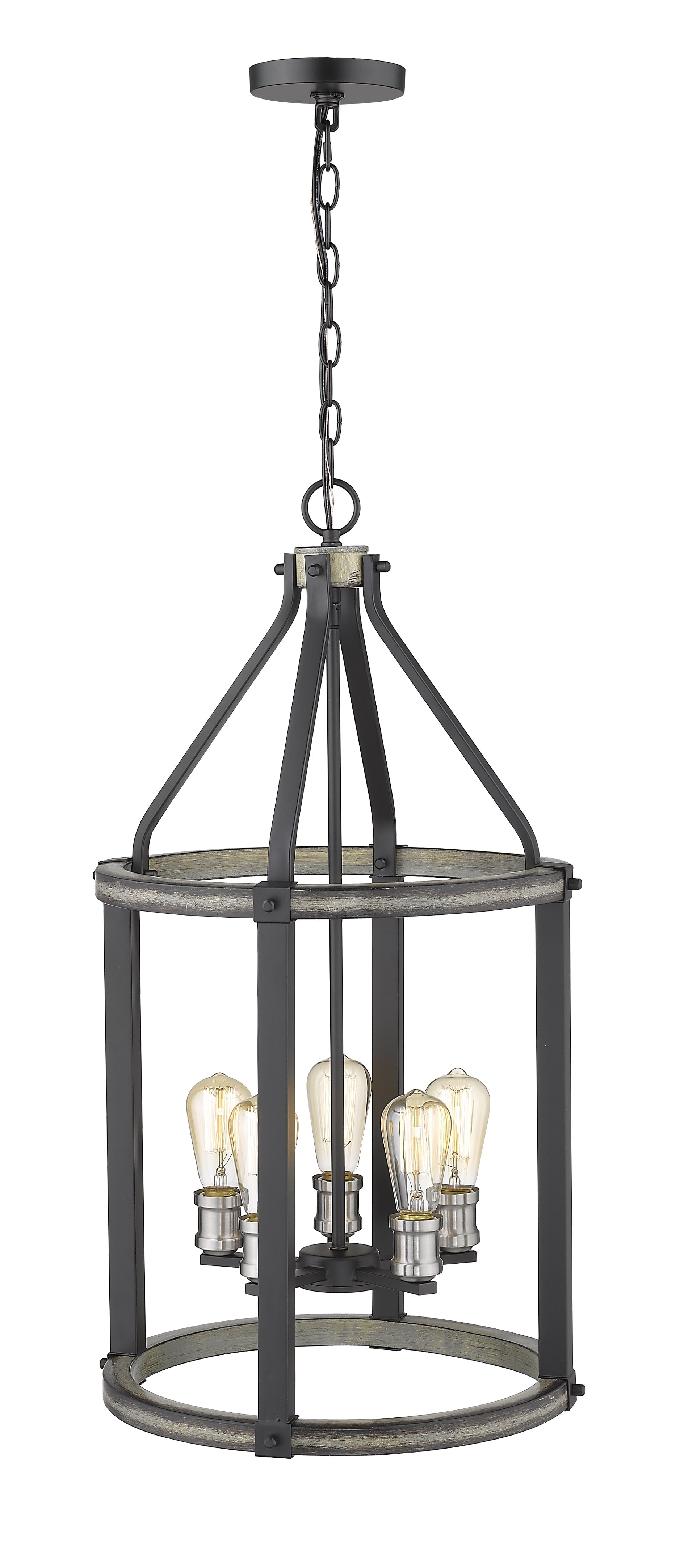 Kirkland 5 Light Chandelier Ashen Barnboard
