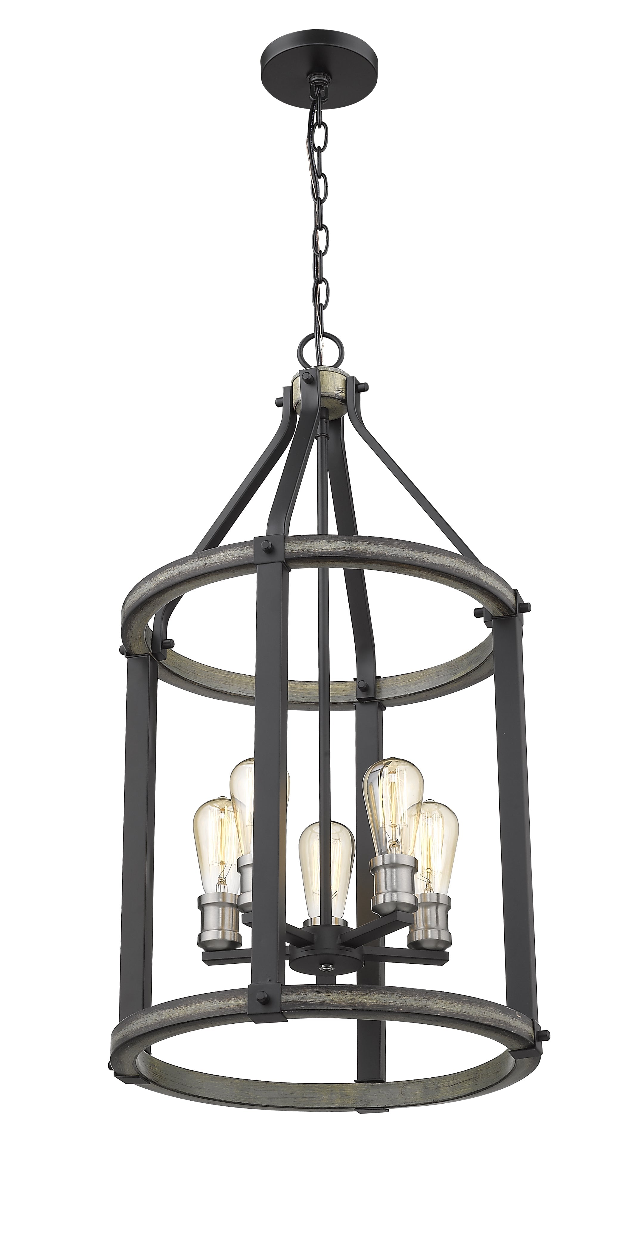 Kirkland 5 Light Chandelier Ashen Barnboard