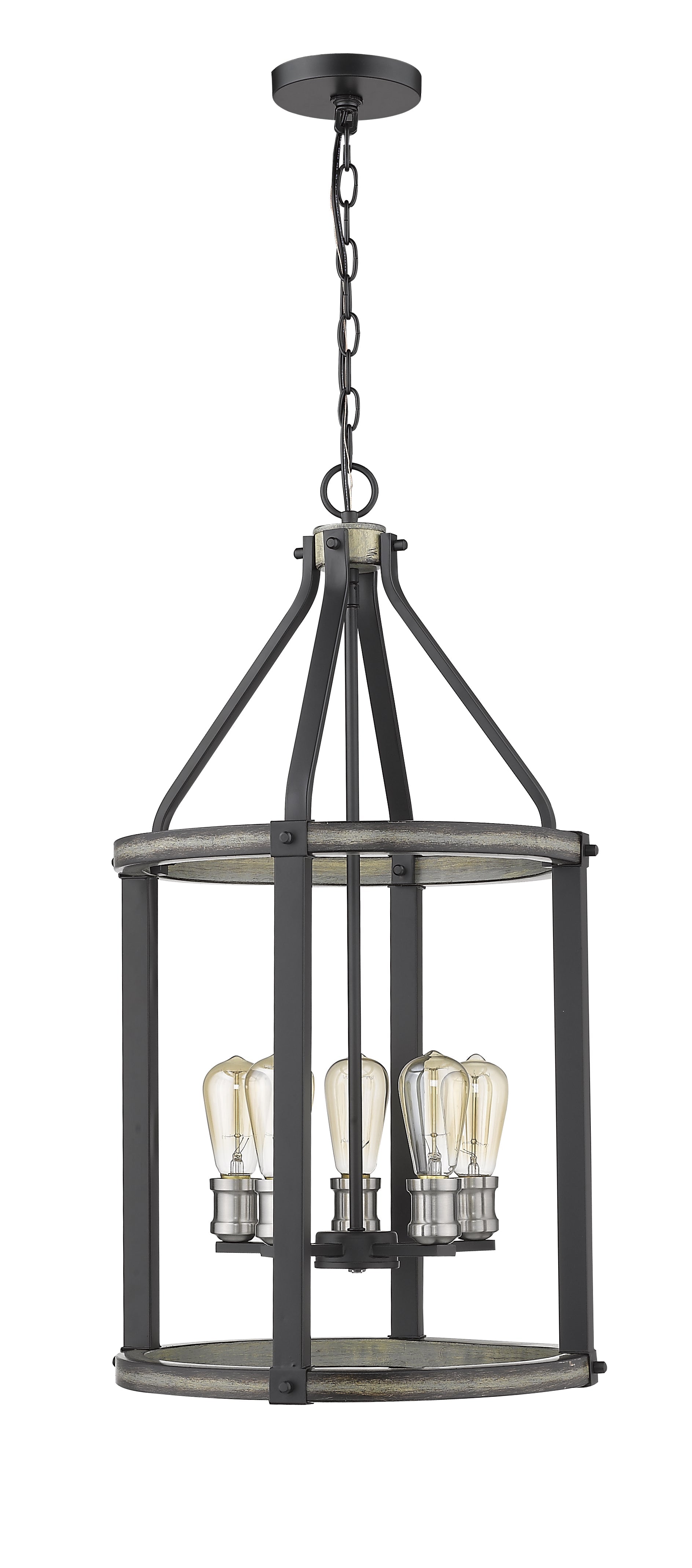 Kirkland 5 Light Chandelier Ashen Barnboard
