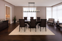 Kirkland 9 Light Linear Chandelier Ashen Barnboard