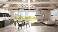 Kirkland 9 Light Linear Chandelier Rustic Mahogany