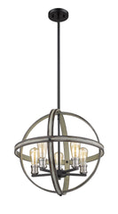 Kirkland 5 Light Chandelier Ashen Barnboard