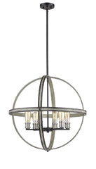 Kirkland 6 Light Chandelier Ashen Barnboard