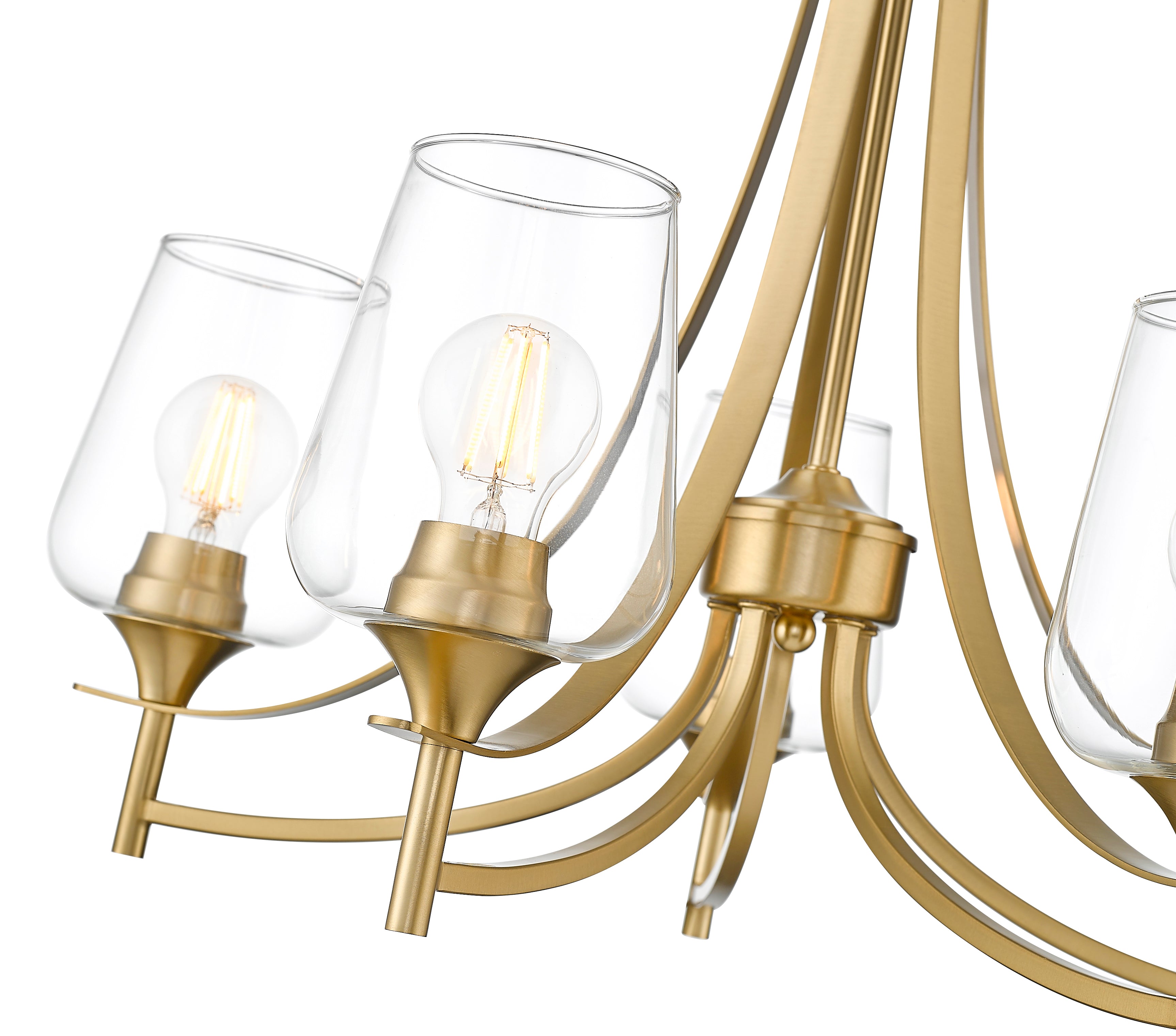 Joliet 5 Light Chandelier Burnished Brass