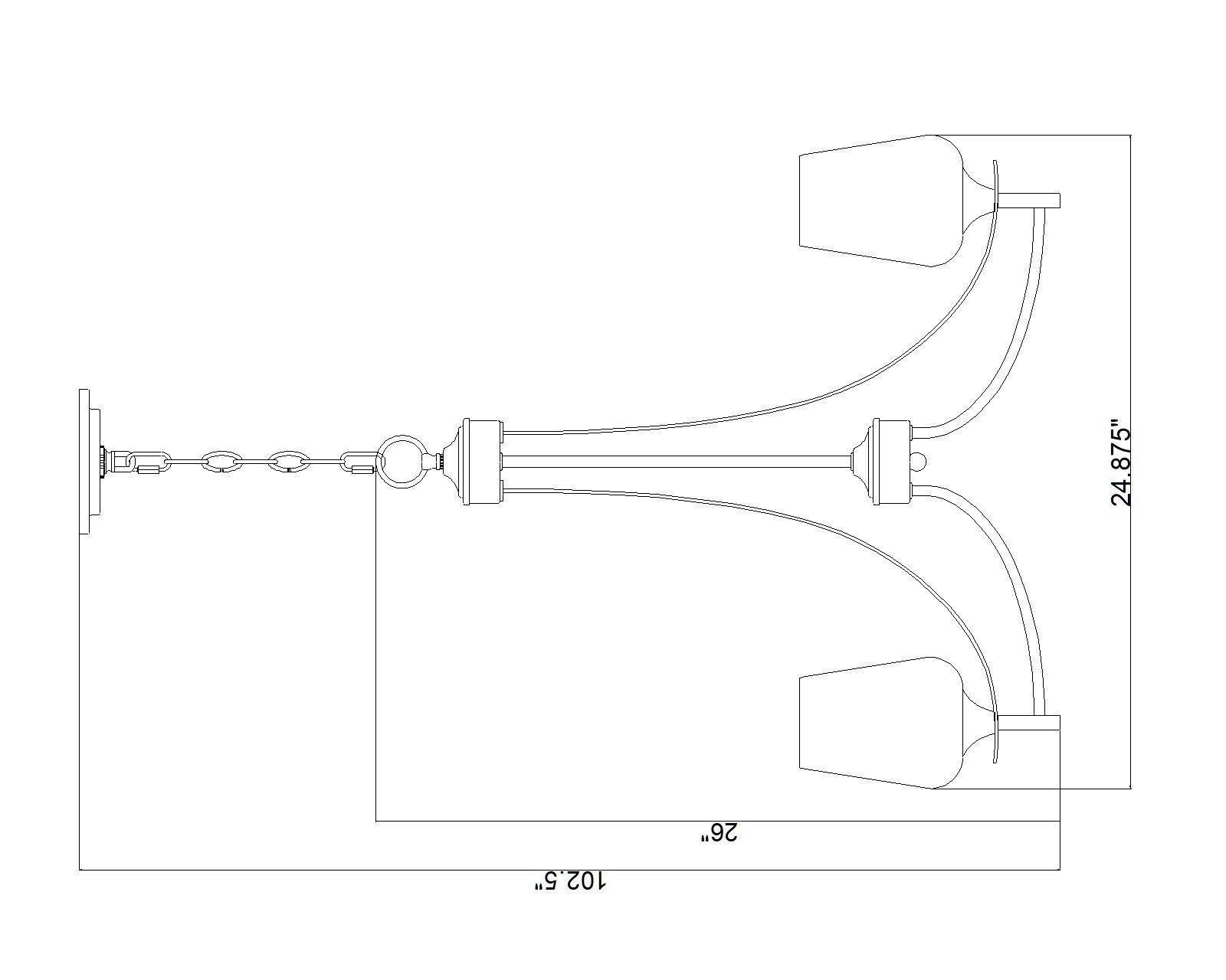 Joliet 5 Light Chandelier Burnished Brass
