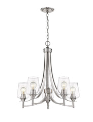 Joliet 5 Light Chandelier Brushed Nickel