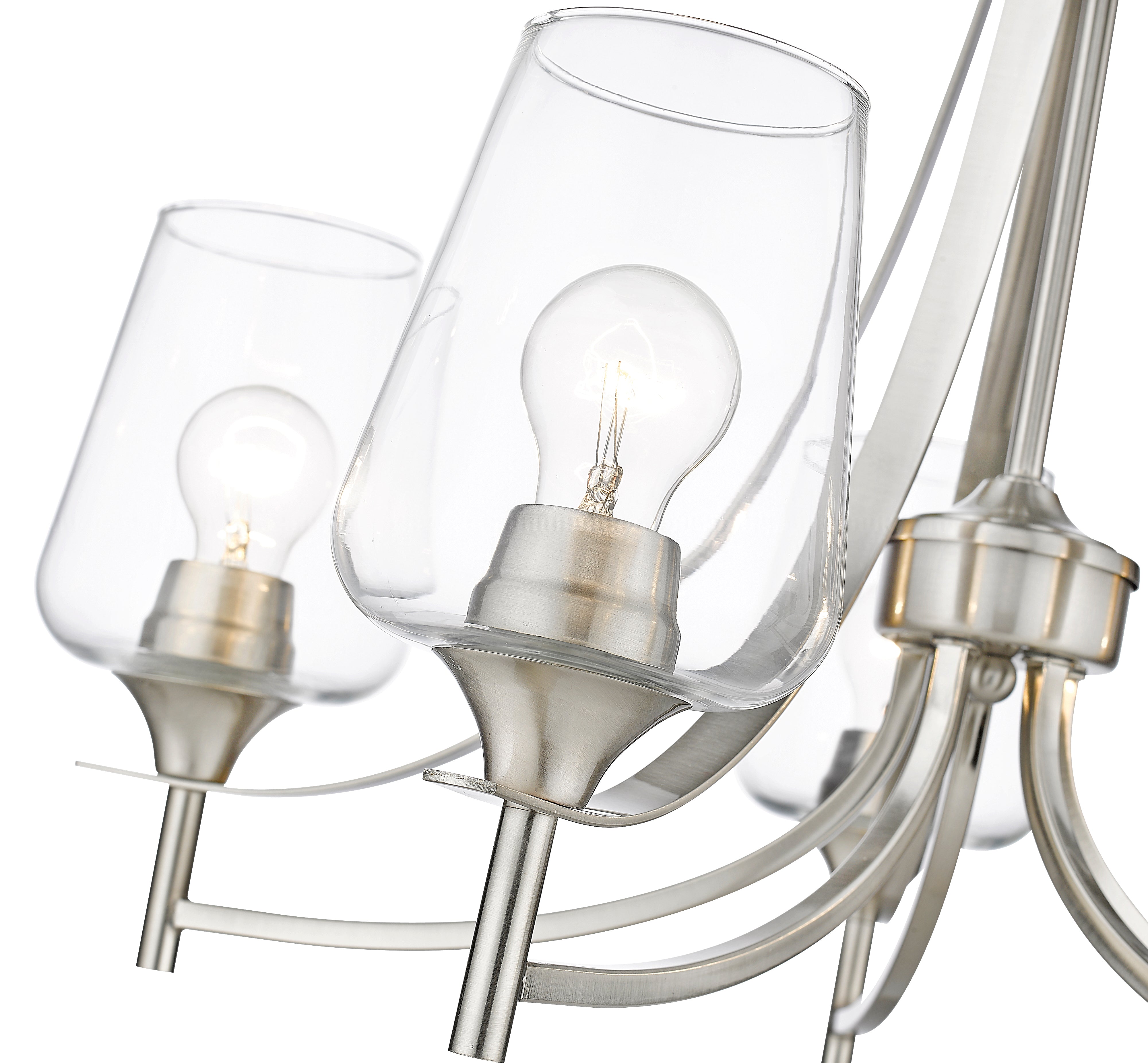 Joliet 5 Light Chandelier Brushed Nickel