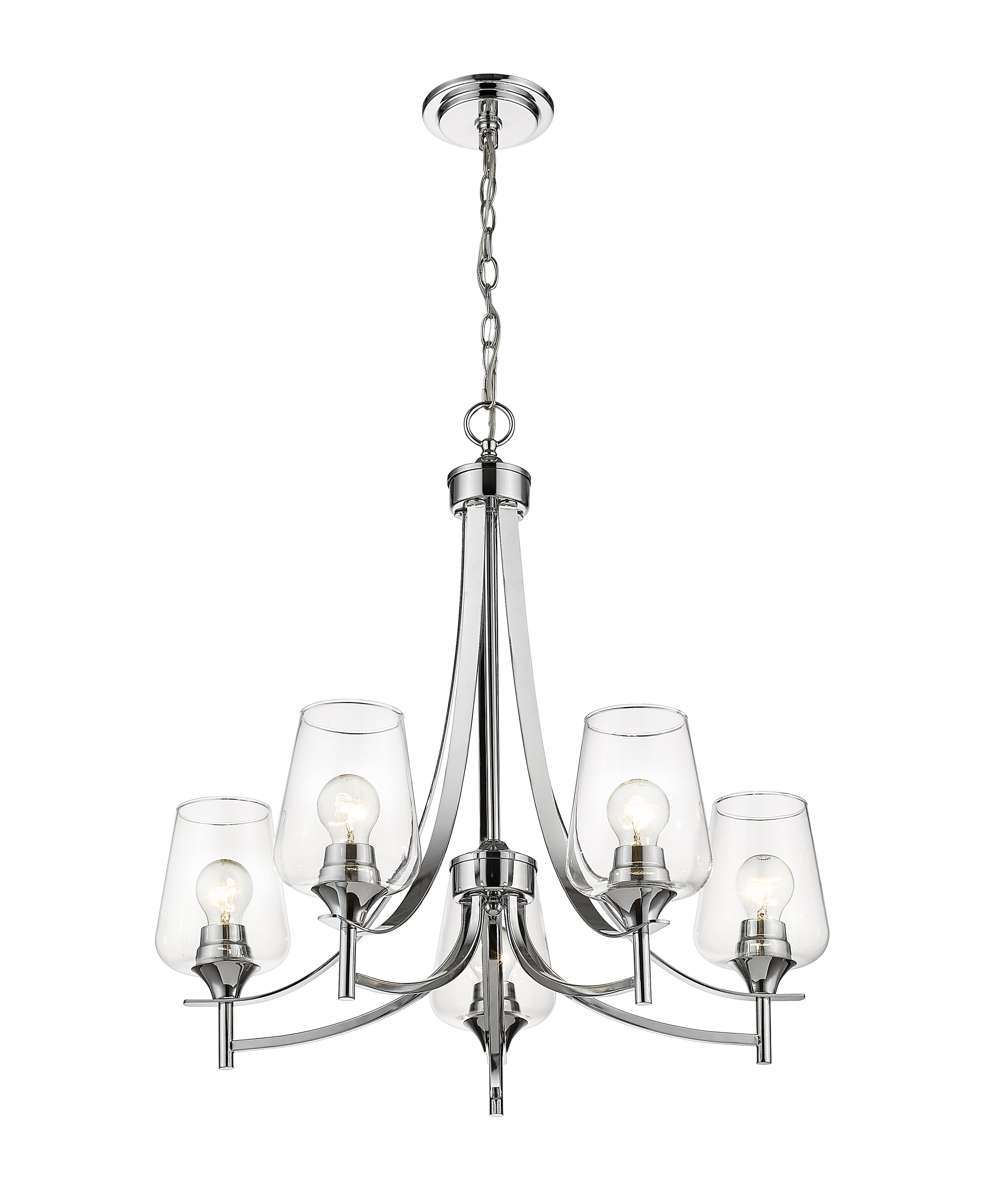 Joliet 5 Light Chandelier Chrome