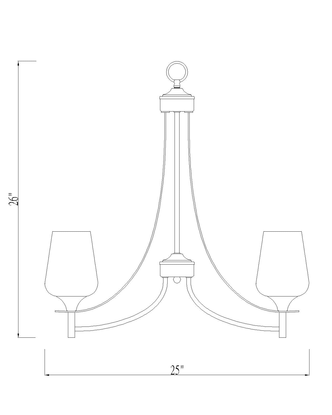 Joliet 5 Light Chandelier Chrome