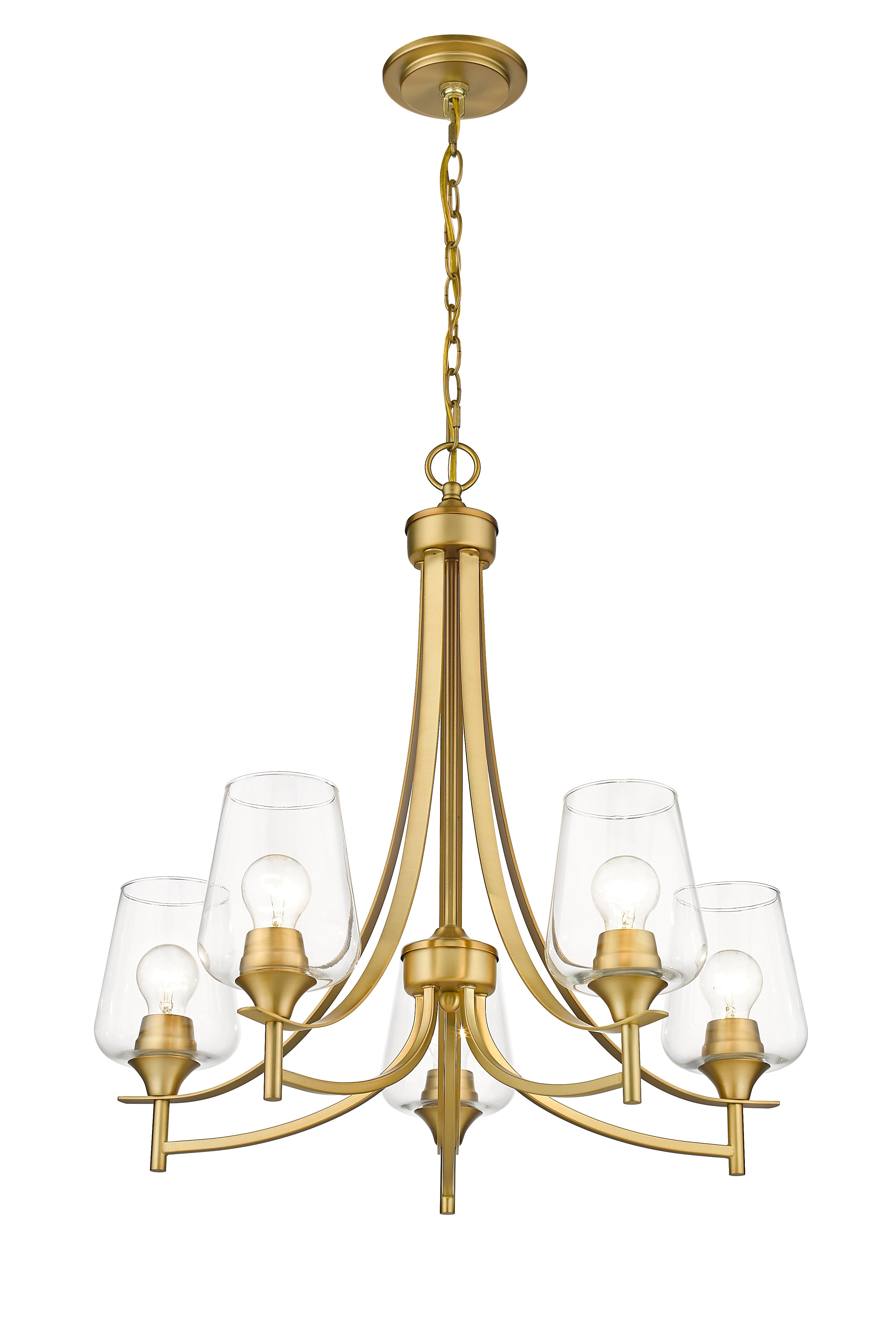 Joliet 5 Light Chandelier Olde Brass