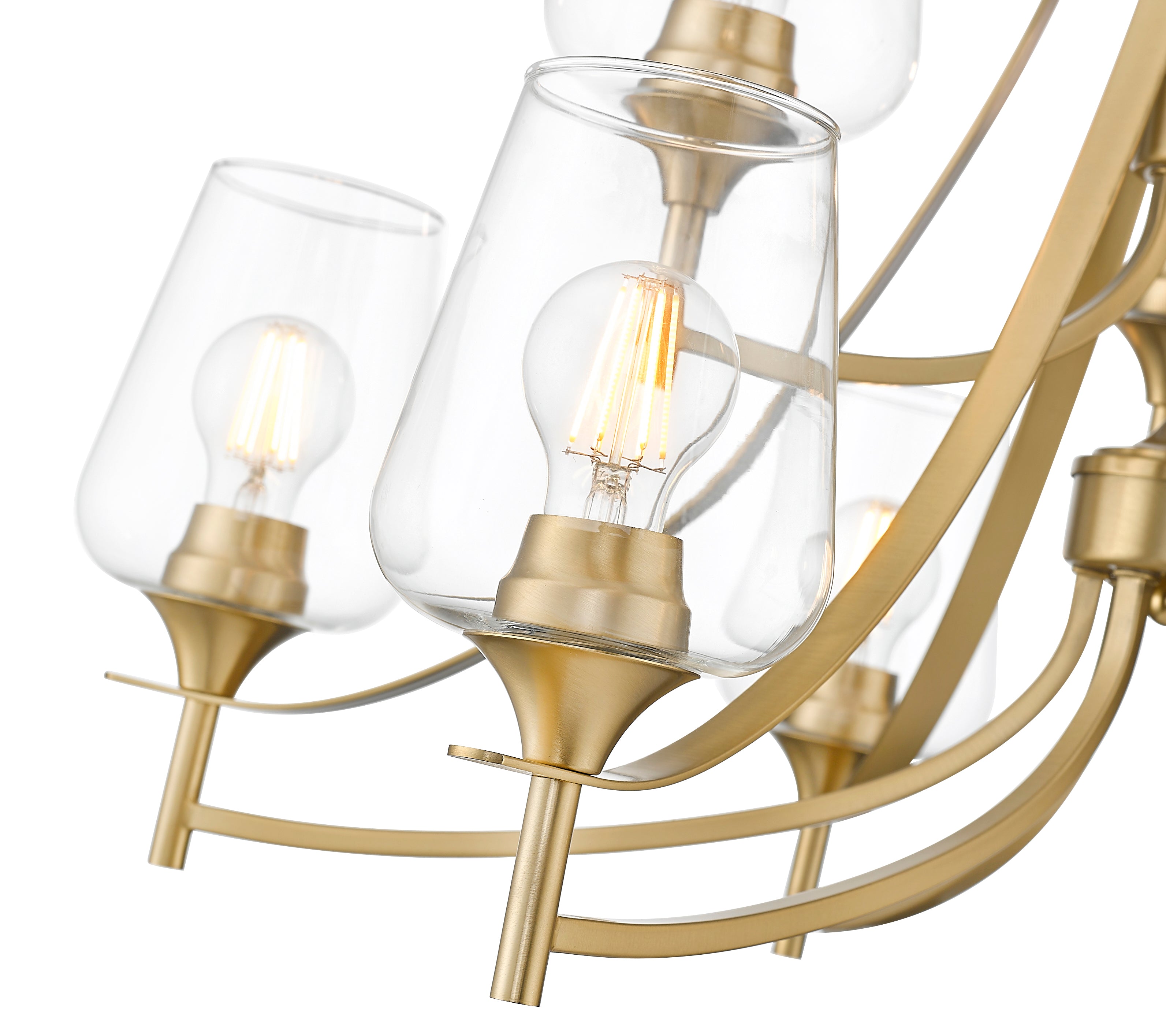 Joliet 9 Light Chandelier Burnished Brass