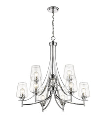 Joliet 9 Light Chandelier Chrome