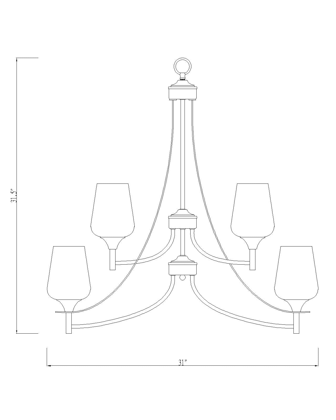 Joliet 9 Light Chandelier Chrome