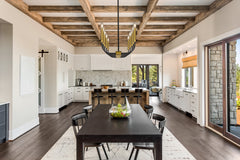 Haylie 10 Light Linear Chandelier Matte Black + Olde Brass