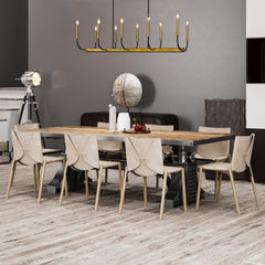 Haylie 10 Light Linear Chandelier Matte Black + Olde Brass