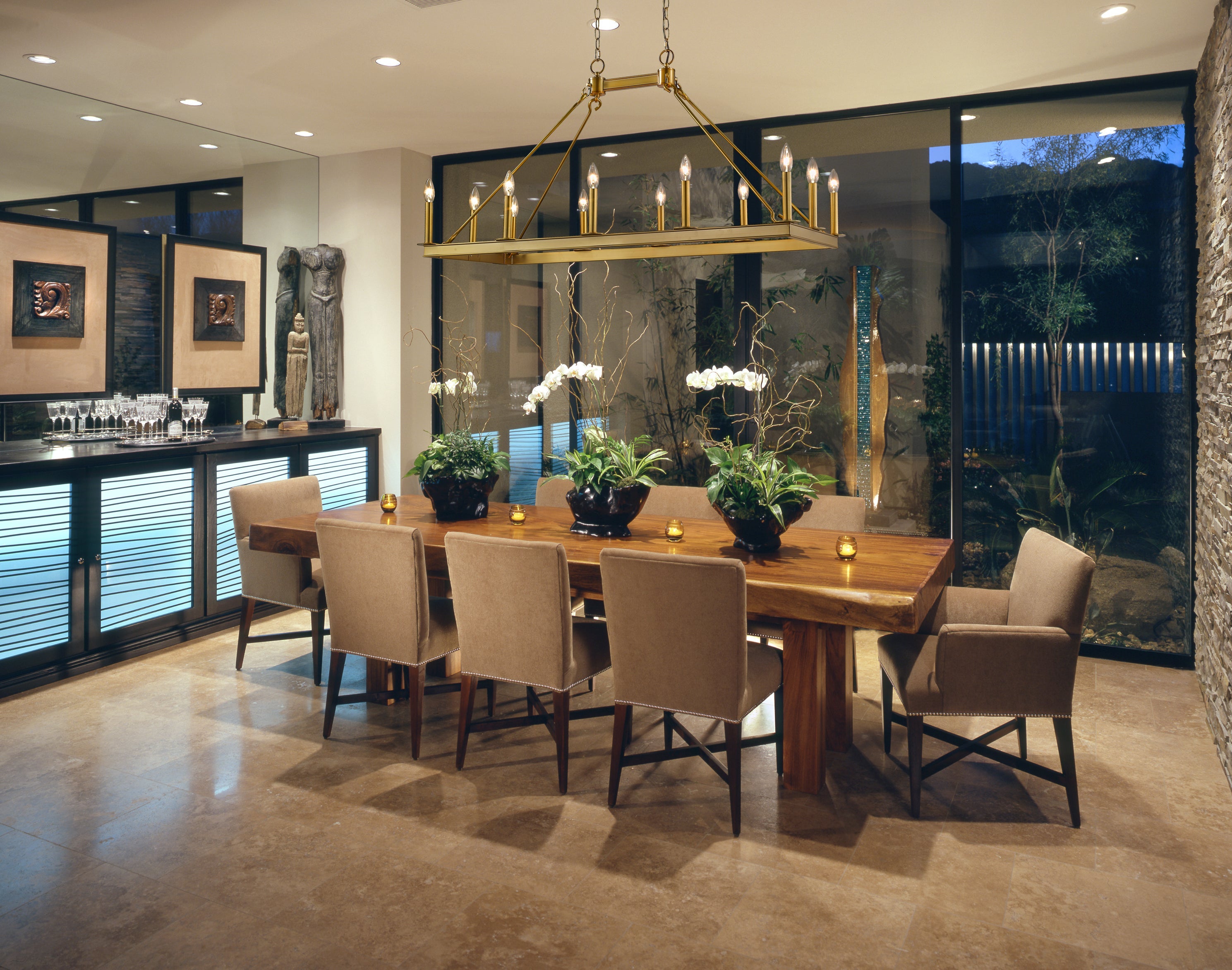 Barclay 12 Light Linear Chandelier Olde Brass
