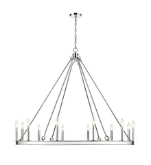 Barclay 12 Light Chandelier Polished Nickel