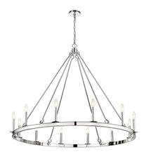 Barclay 12 Light Chandelier Polished Nickel