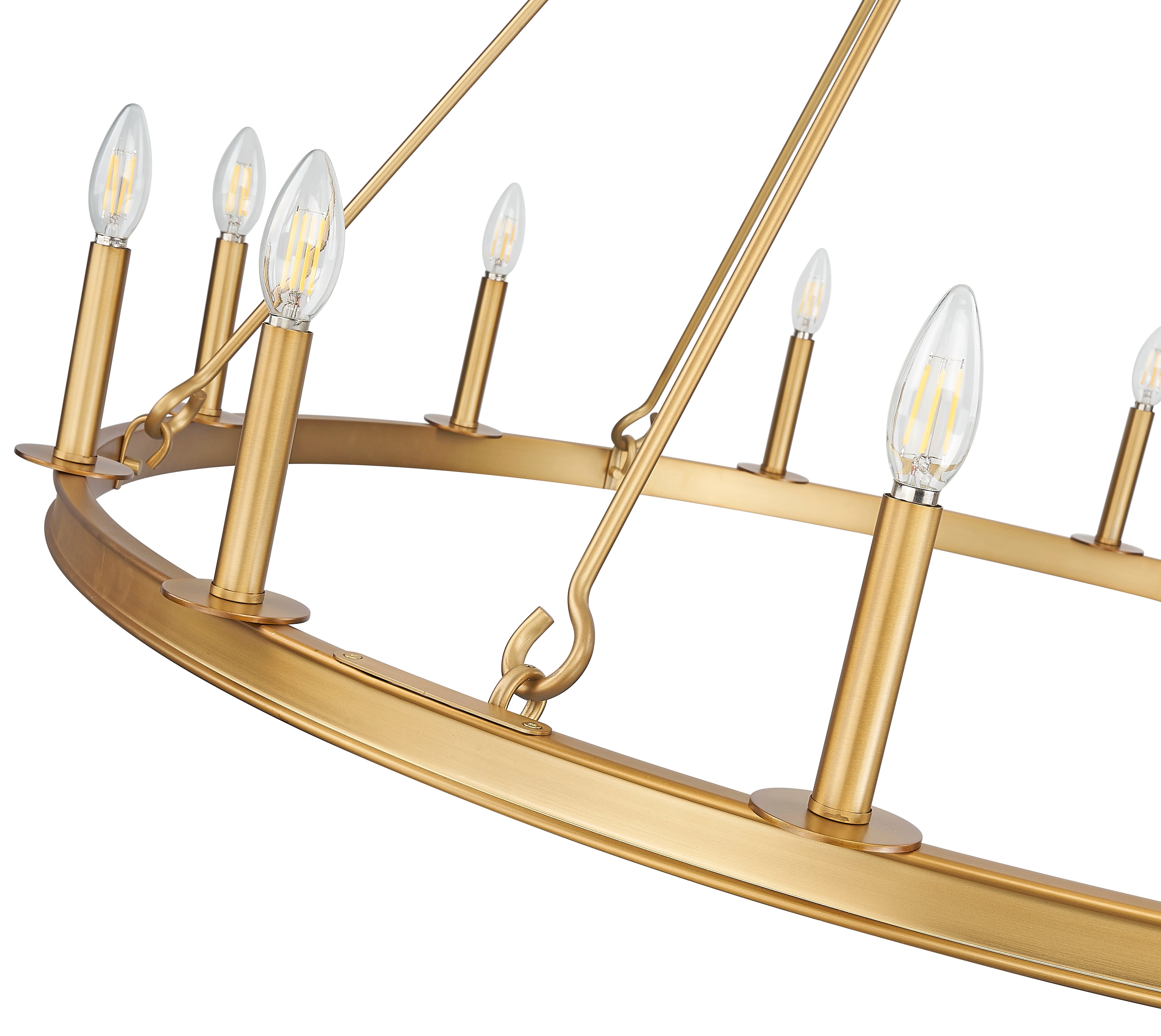 Barclay 12 Light Chandelier Rubbed Brass
