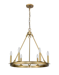 Barclay 6 Light Chandelier Olde Brass