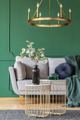 Barclay 6 Light Chandelier Olde Brass