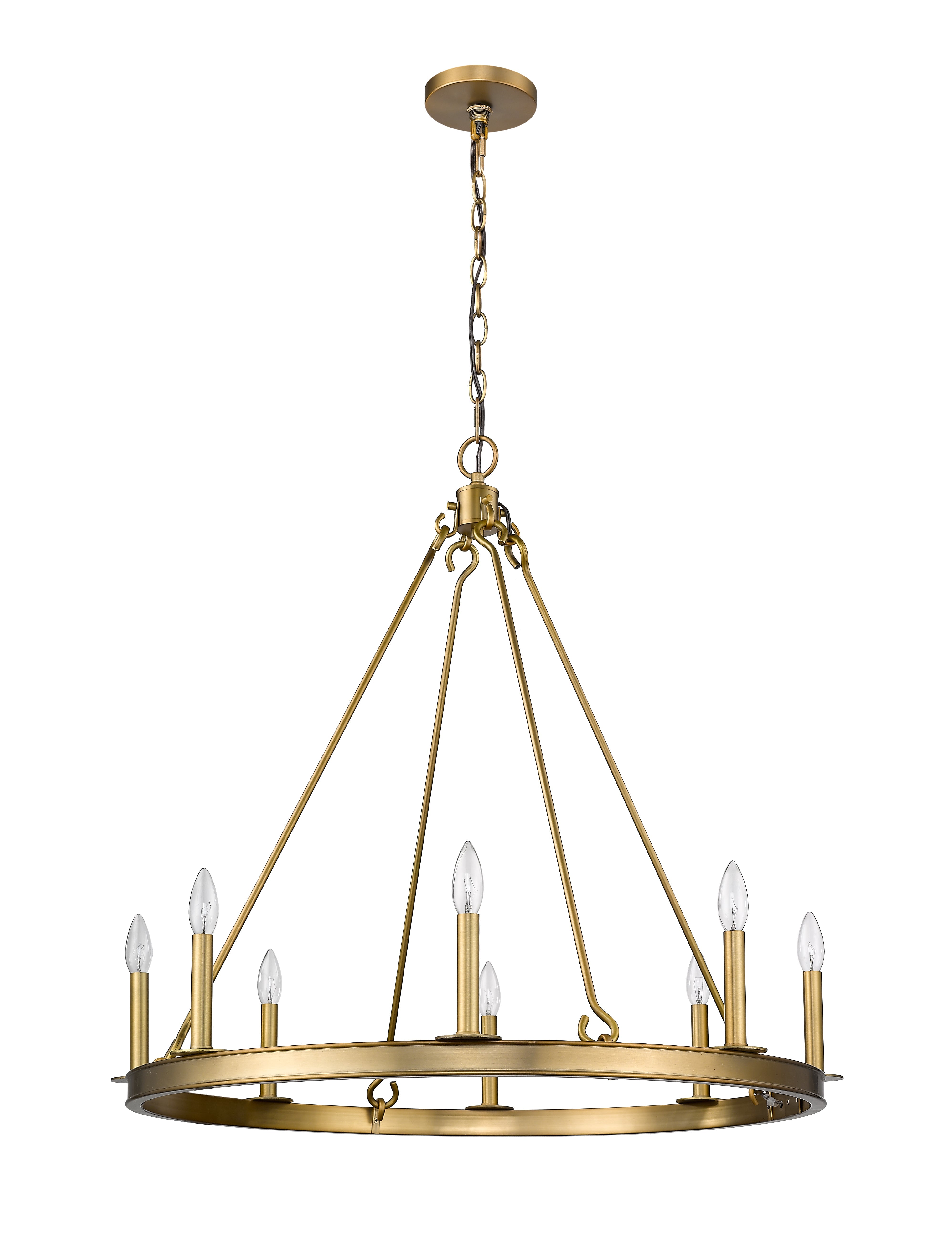 Barclay 8 Light Chandelier Olde Brass