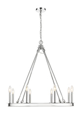 Barclay 8 Light Chandelier Polished Nickel