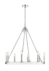 Barclay 8 Light Chandelier Polished Nickel