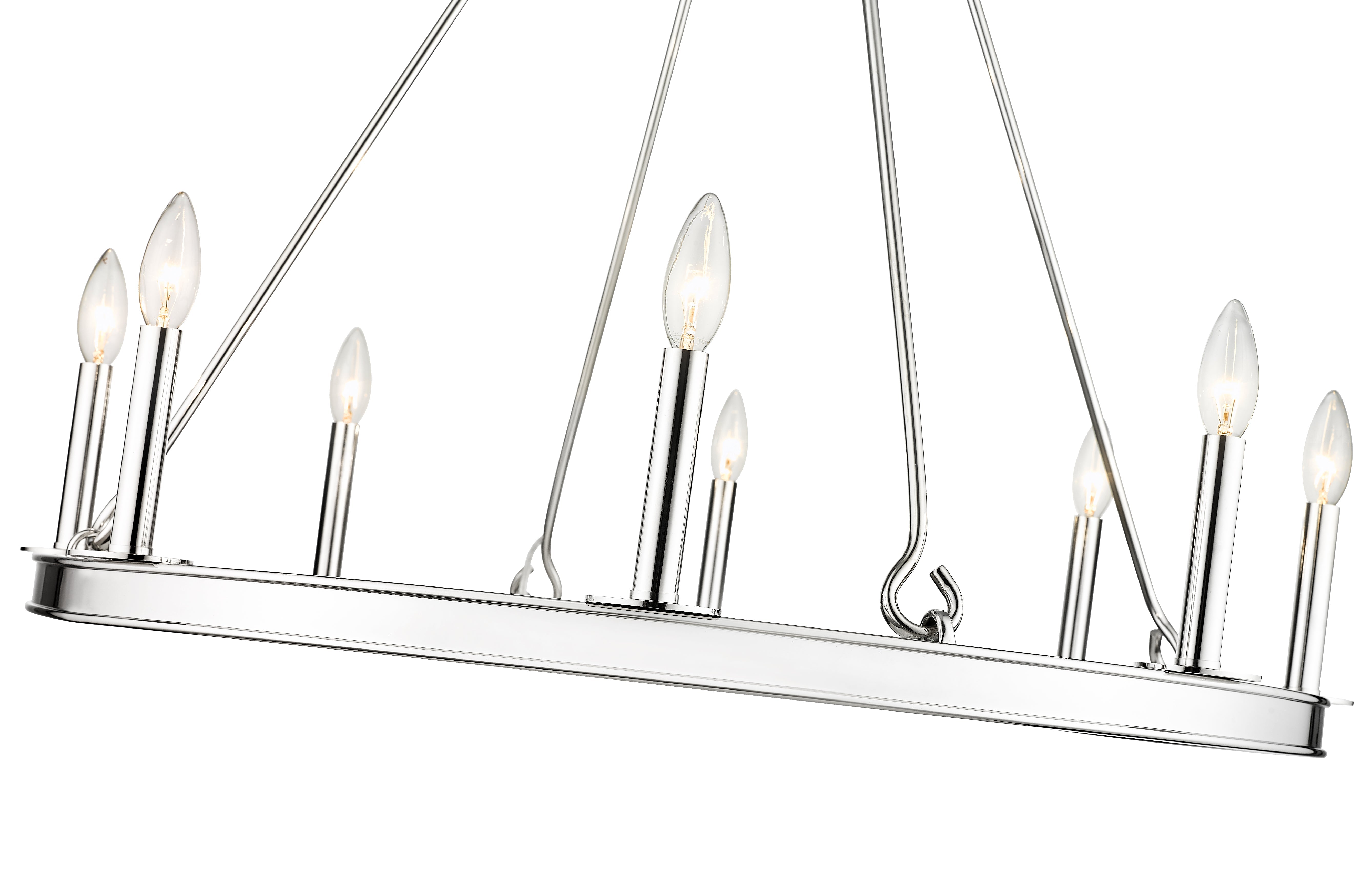 Barclay 8 Light Chandelier Polished Nickel