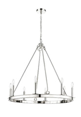 Barclay 8 Light Chandelier Polished Nickel