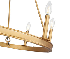 Barclay 8 Light Chandelier Rubbed Brass