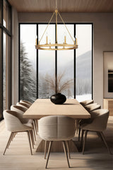 Barclay 8 Light Chandelier Rubbed Brass