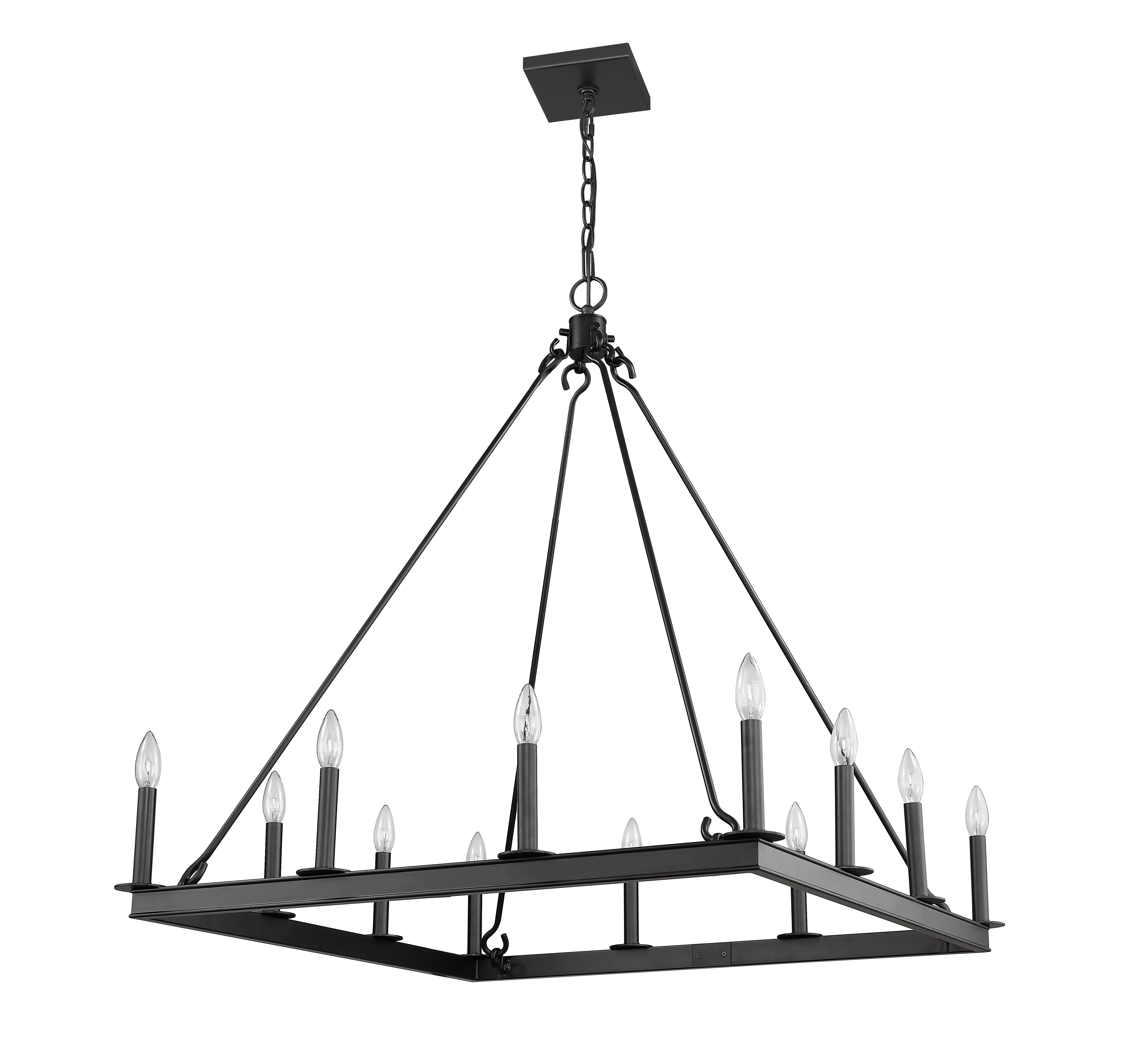 Barclay 12 Light Chandelier Matte Black