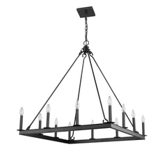 Barclay 12 Light Chandelier Matte Black