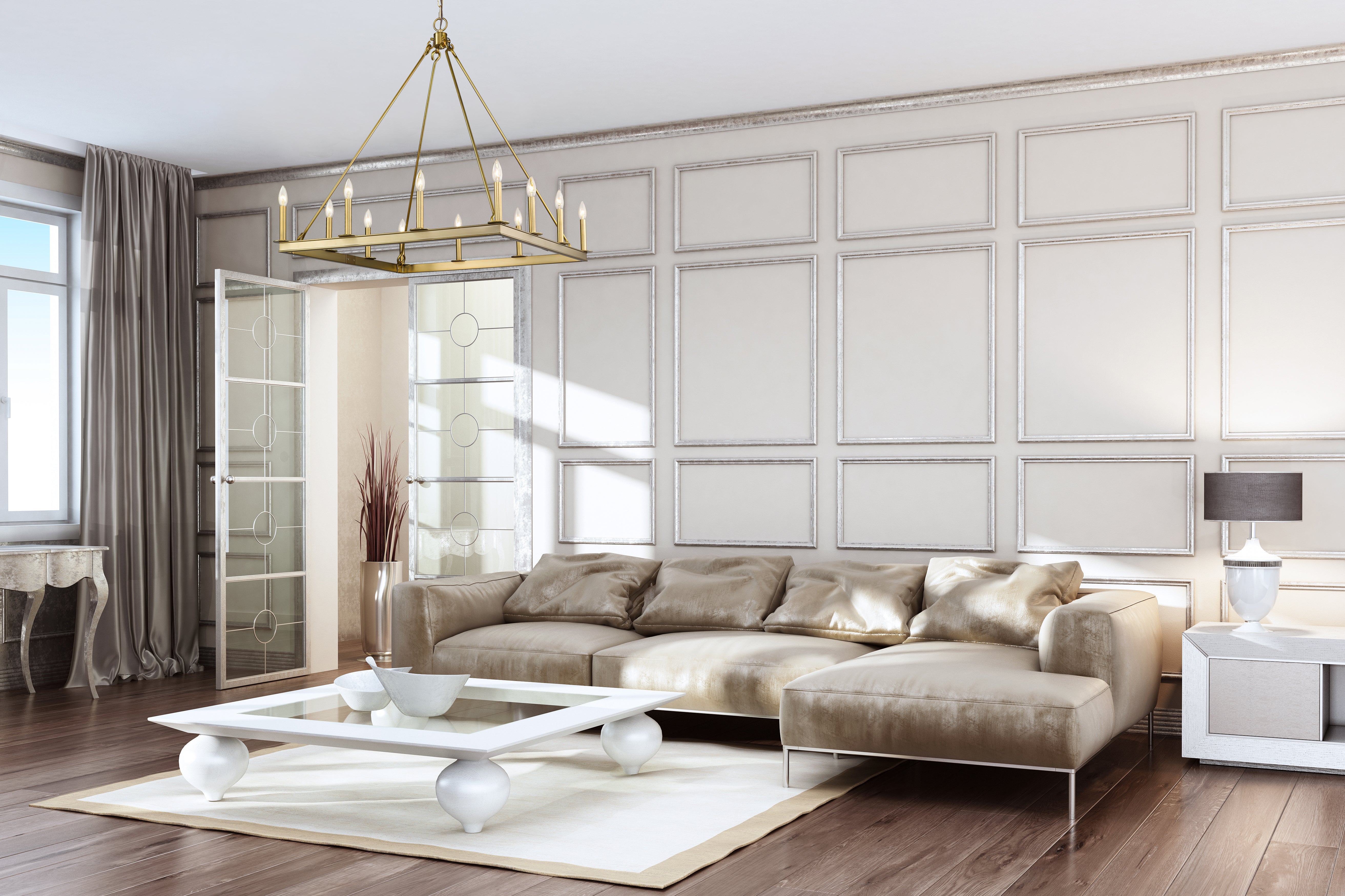 Barclay 12 Light Chandelier Olde Brass
