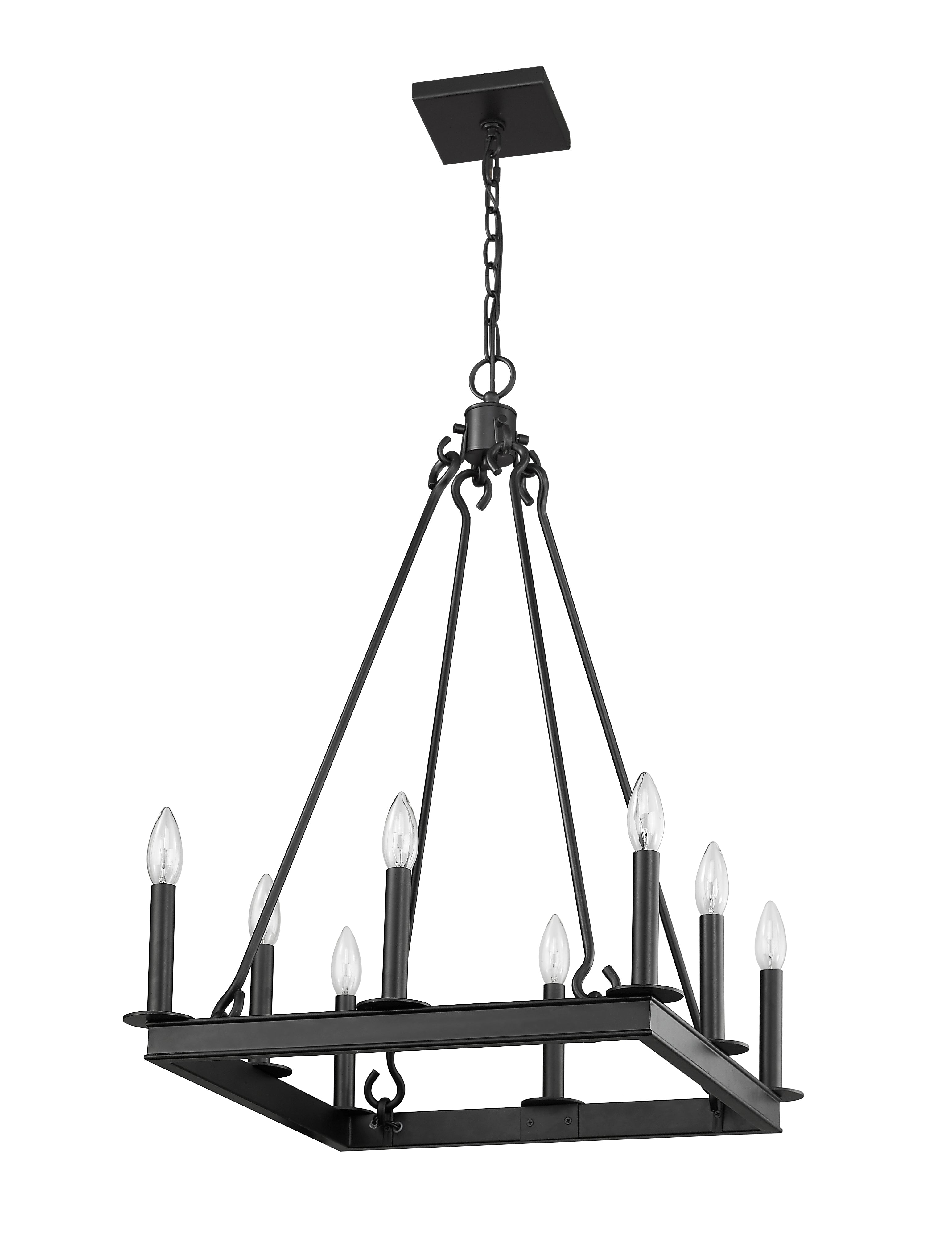 Barclay 8 Light Chandelier Matte Black