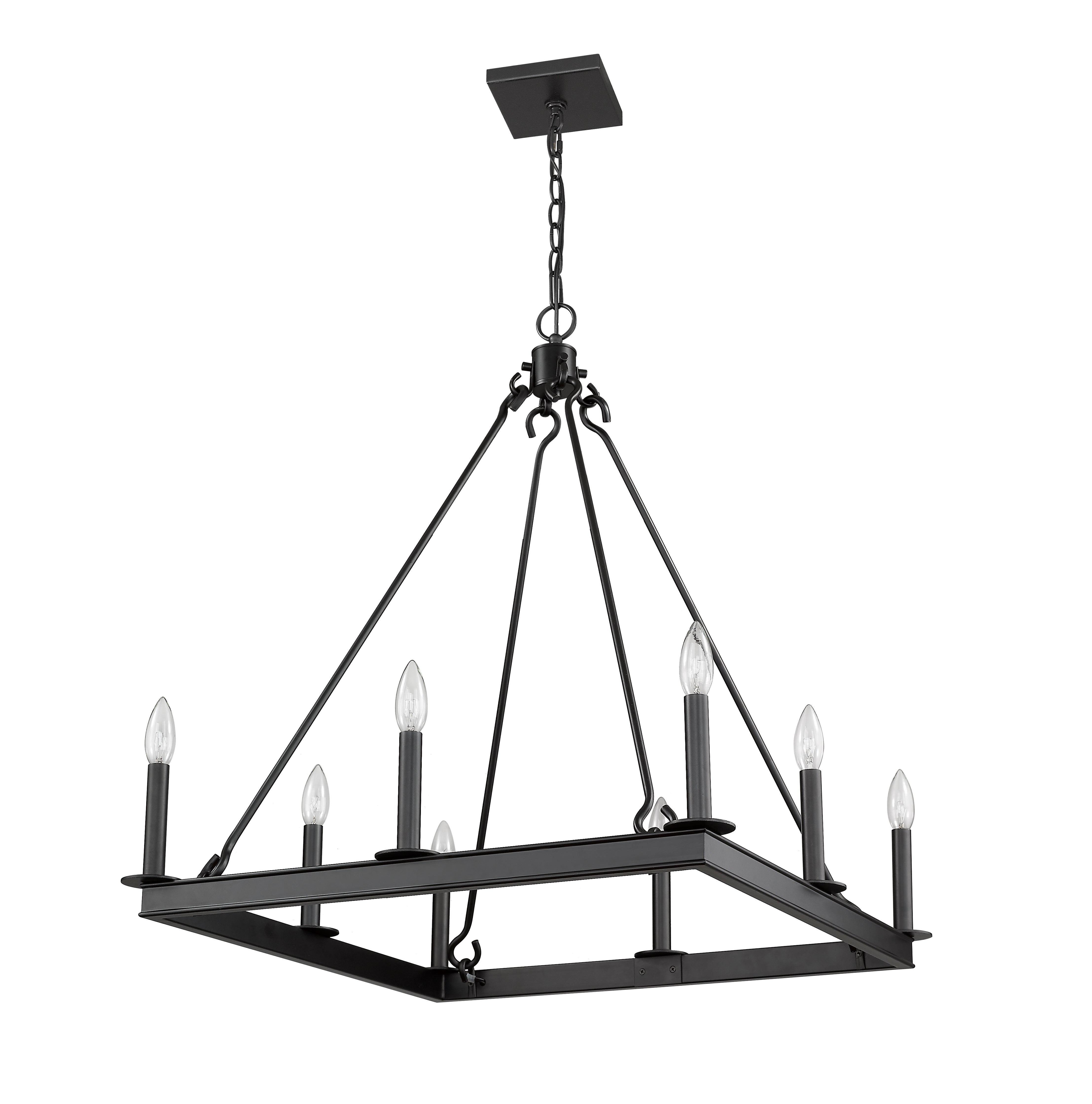 Barclay 8 Light Chandelier Matte Black