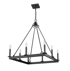 Barclay 8 Light Chandelier Matte Black