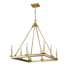 Barclay 8 Light Chandelier Olde Brass