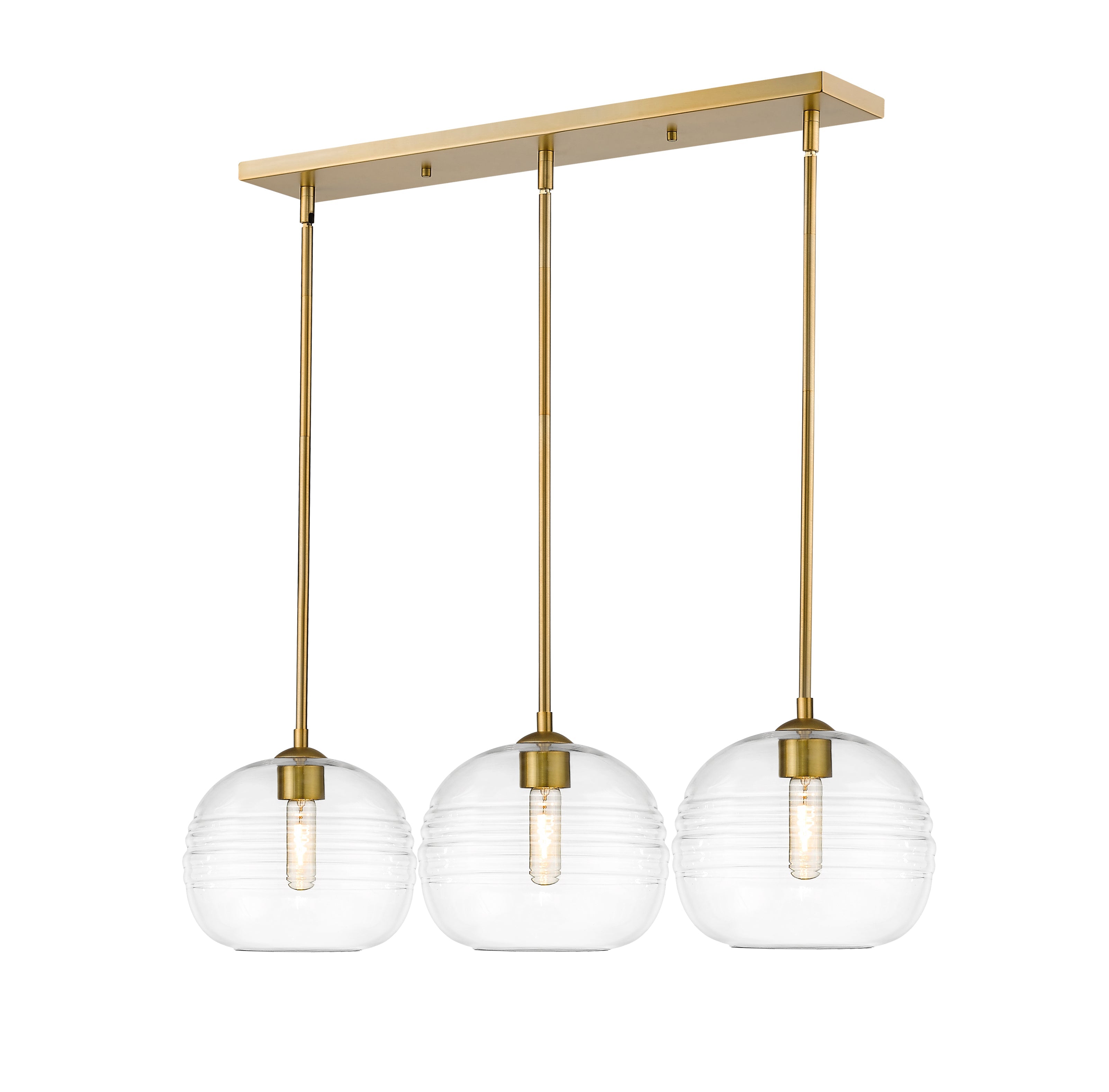 Harmony 3 Light Linear Chandelier Olde Brass