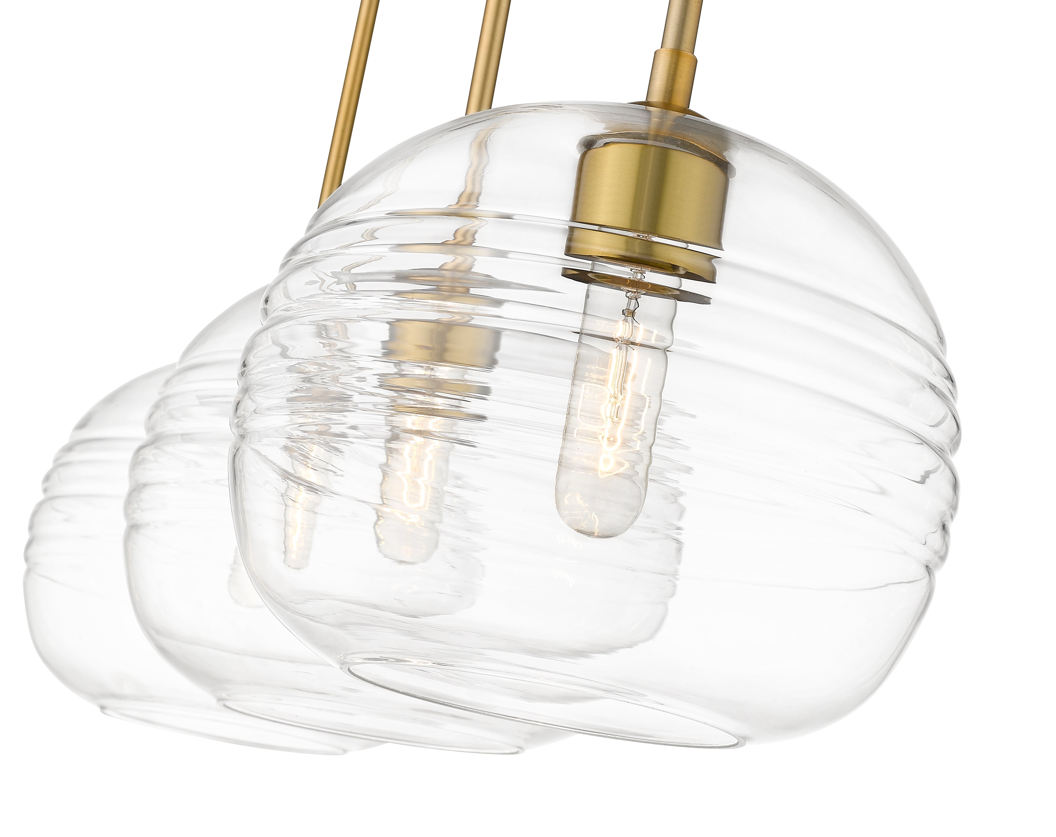 Harmony 3 Light Linear Chandelier Olde Brass
