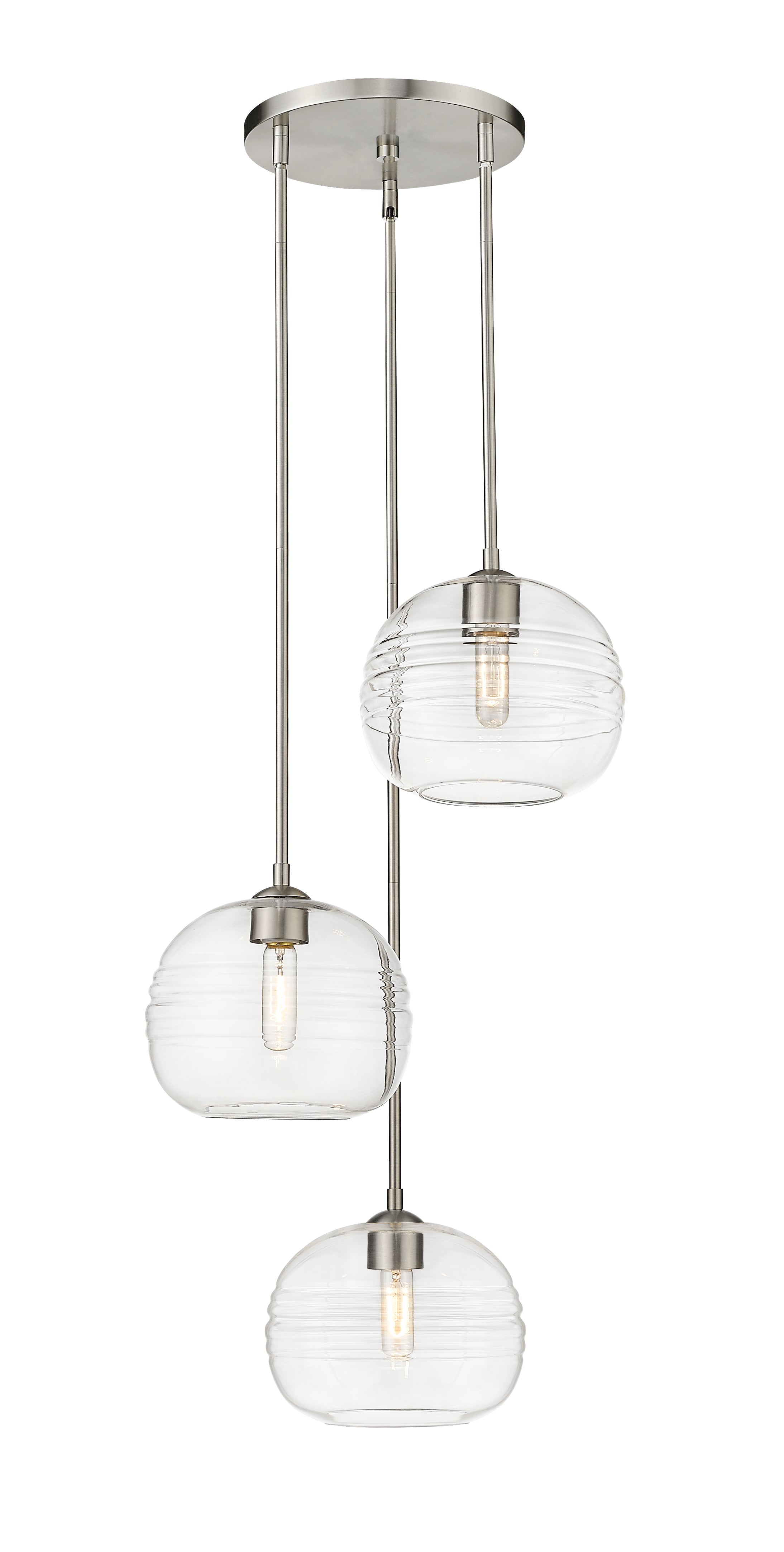 Harmony 3 Light Chandelier Brushed Nickel