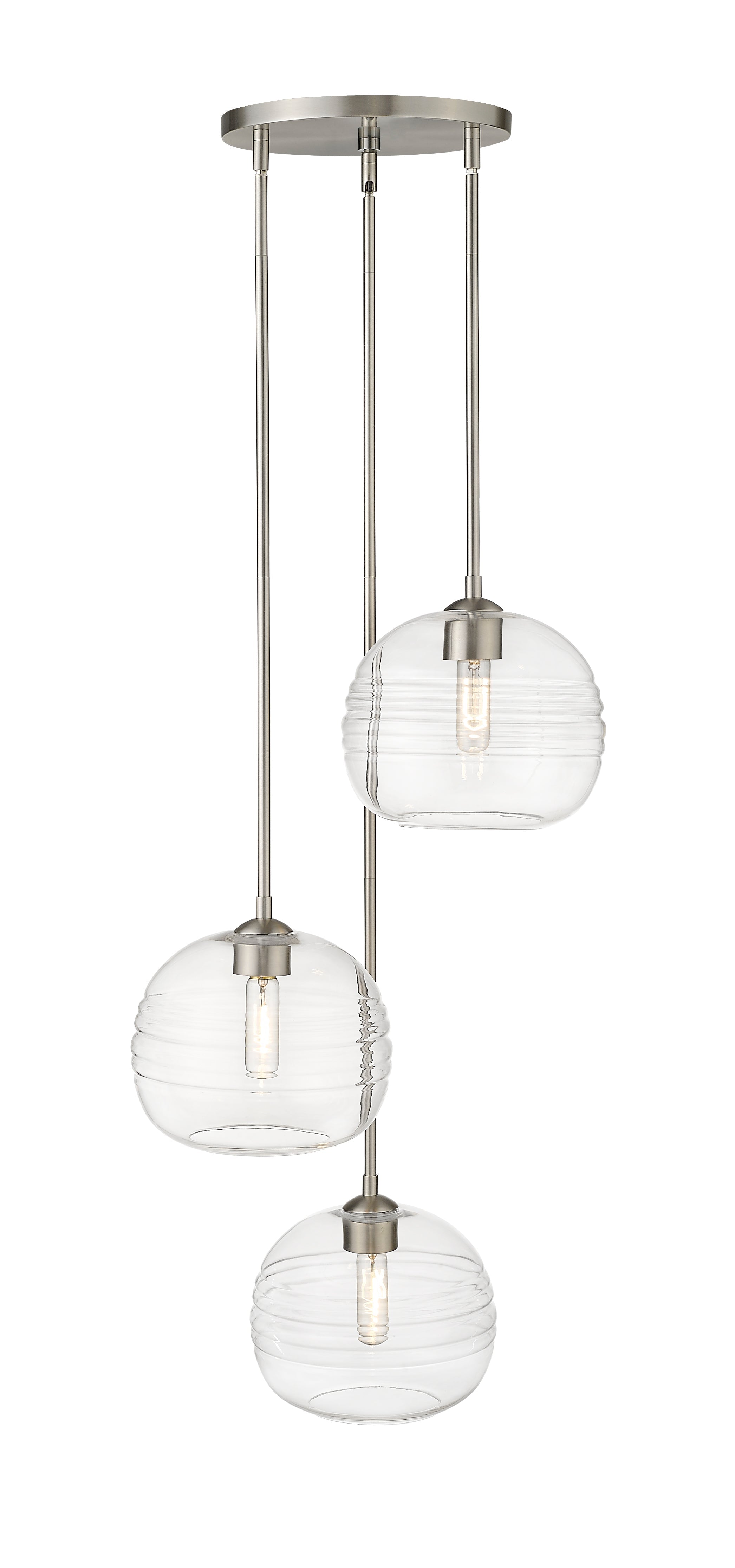 Harmony 3 Light Chandelier Brushed Nickel