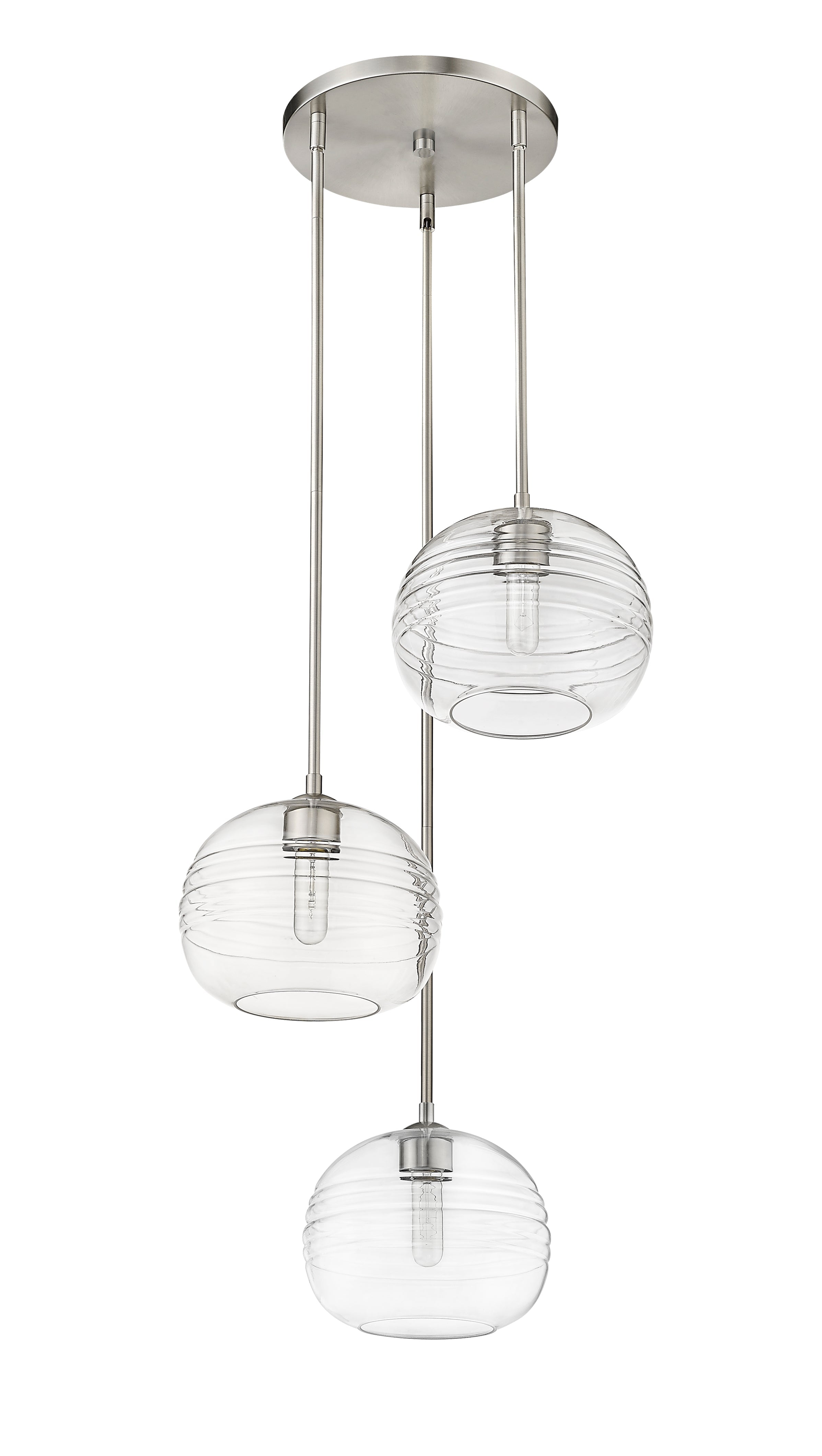 Harmony 3 Light Chandelier Brushed Nickel