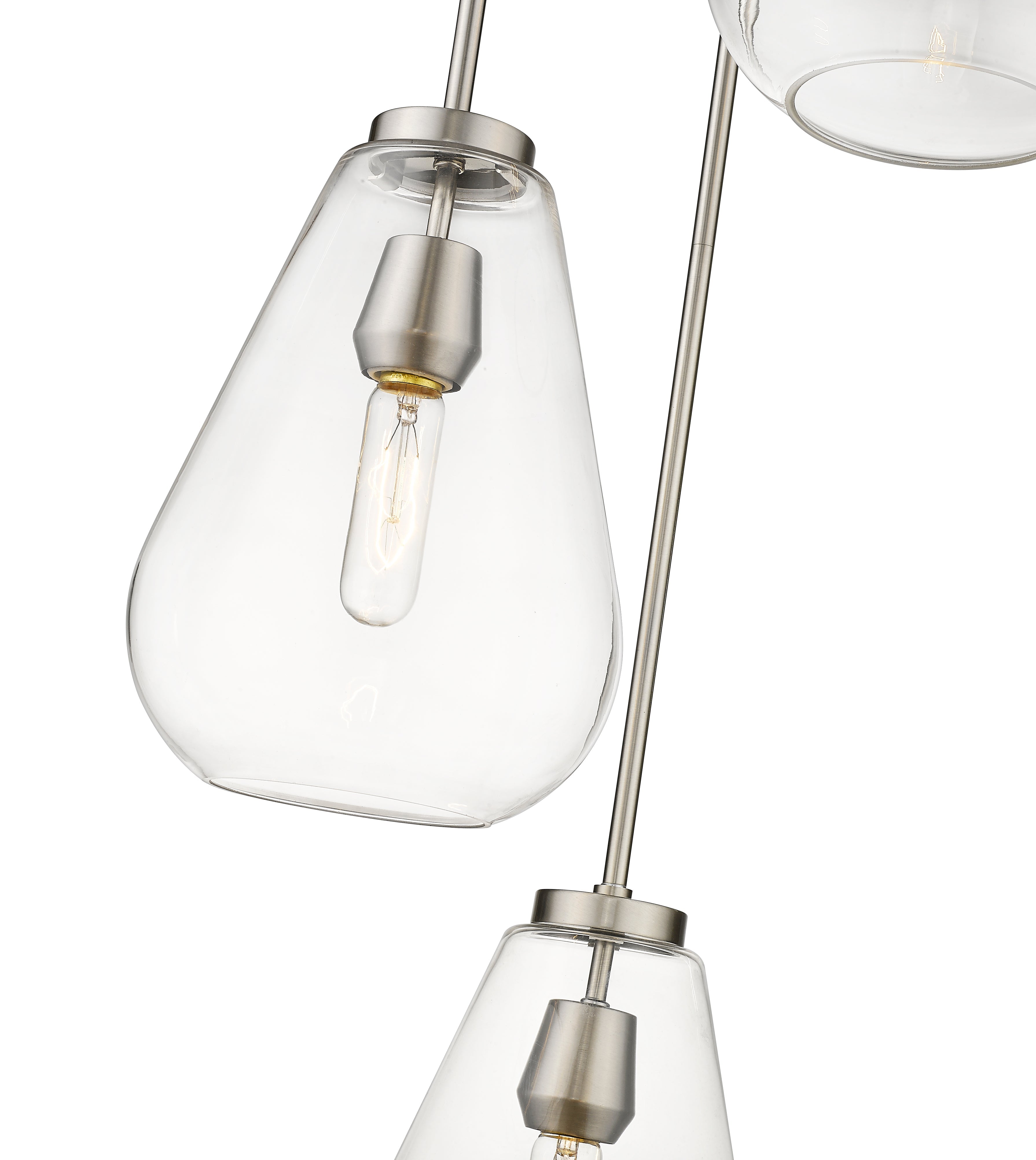 Ayra 3 Light Chandelier Brushed Nickel