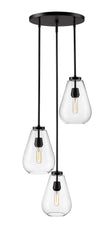 Ayra 3 Light Chandelier Matte Black