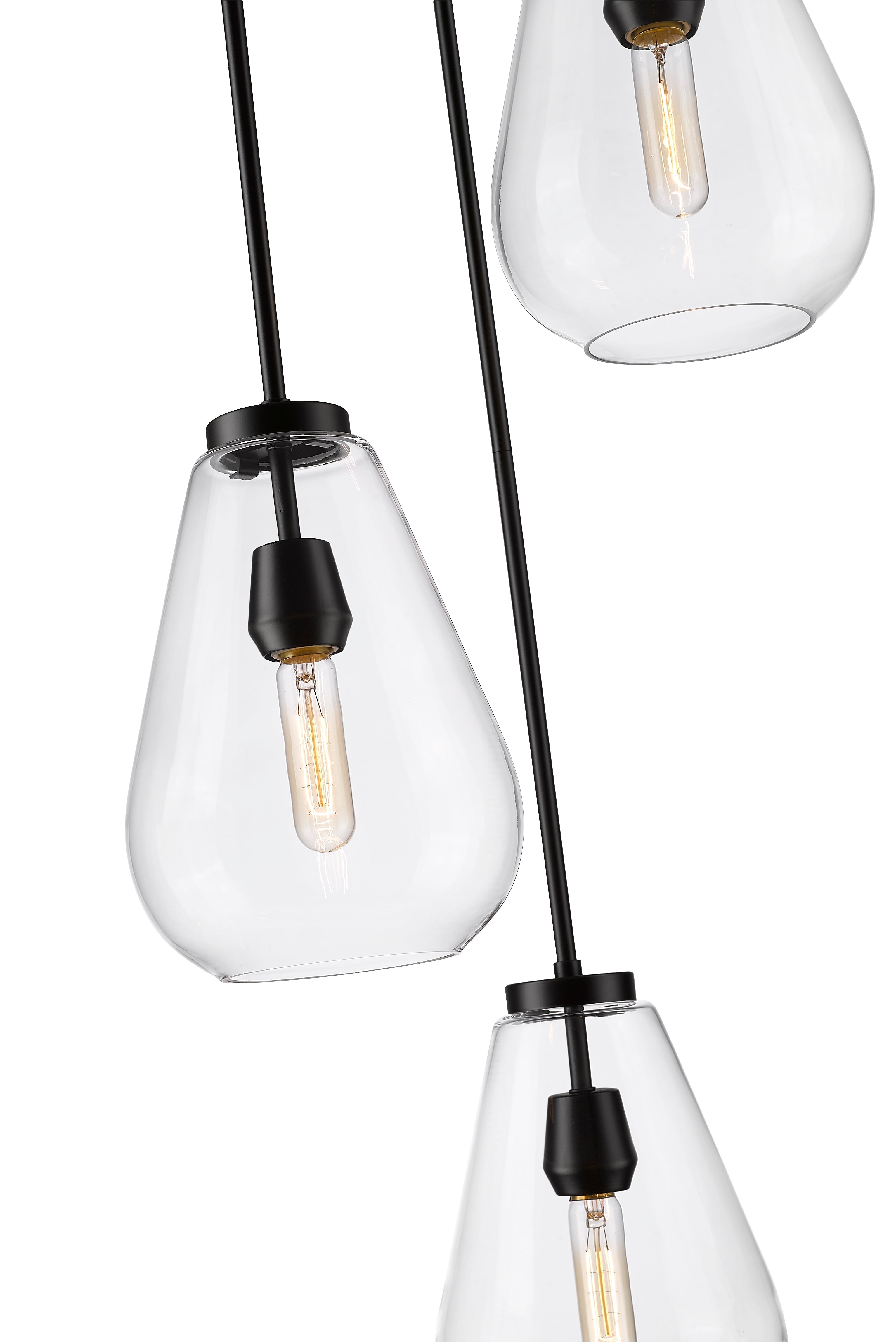 Ayra 3 Light Chandelier Matte Black