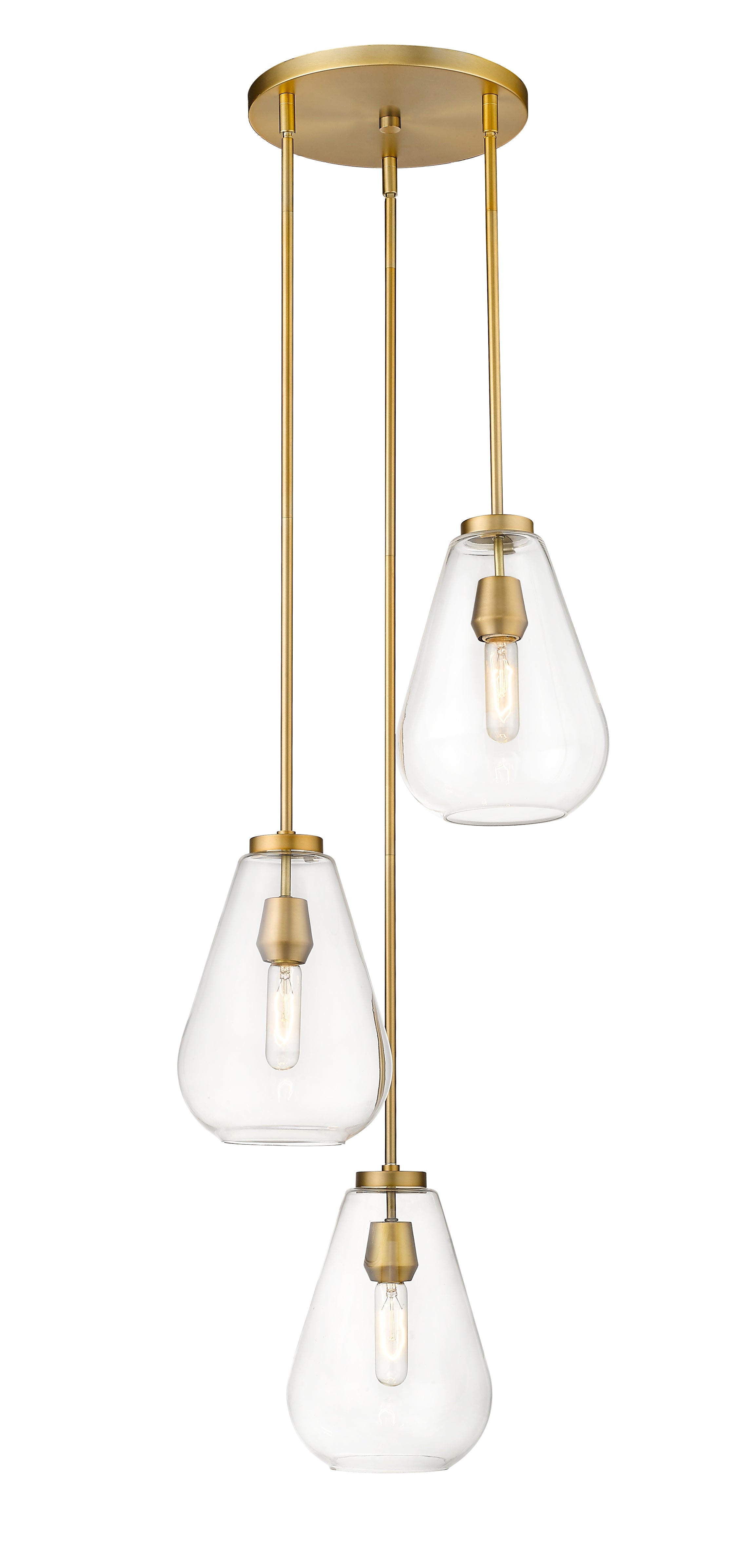 Ayra 3 Light Chandelier Olde Brass